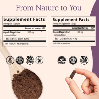 Foto 4 | Foto 4 | Suplemento De Hongos Orgánicos Chaga Capsules Real Mushrooms - Venta Internacional.