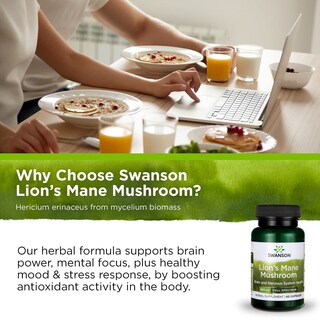 Foto 5 | Foto 5 | Suplemento Swanson Lion's Mane Mushroom 500 Mg 60 Cápsulas - Venta Internacional