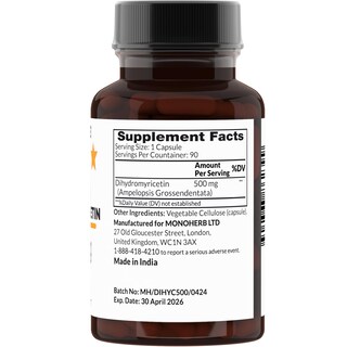 Foto 2 | Foto 2 | Suplemento Monoherb De Dihidromiricetina, 500 Mg, 90 Cápsulas Vegetarianas - Venta Internacional.