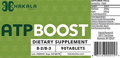 Foto 3 | Foto 3 | Suplemento Atp Boost 90 Tabletas De Vitamina B2 100 Mg Y B3 500 Mg - Venta Internacional.