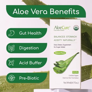 Foto 2 | Foto 2 | Jugo De Aloe Vera Aloecure Pure, Orgánico Certificado Por El Usda, 60 Ml - Venta Internacional.