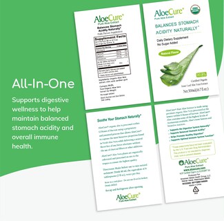 Foto 6 | Foto 6 | Jugo De Aloe Vera Aloecure Pure, Orgánico Certificado Por El Usda, 60 Ml - Venta Internacional.