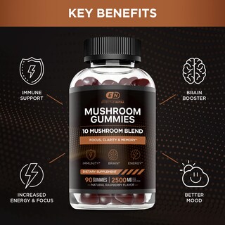 Foto 2 | Foto 2 | Gominolas De Hongos Effective Nutra Mushroom Complex 2500 Mg - Venta Internacional.