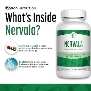 Foto 5 | Foto 5 | Suplemento Barton Nutrition Nervala Nerve Support 30 Cápsulas - Venta Internacional.