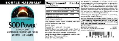 Foto 4 | Foto 4 | Supplement Source Naturals Sod Power En Forma De Glisodina 250 Mg 30 Comprimidos - Venta Internacional.