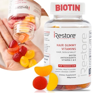 Foto 1 | Foto 1 | Gominolas Para El Cabello Con Vitaminas Irestore Biotin 5000 Mcg Para Mujeres Y Hombres - Venta Internacional.