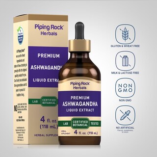 Foto 3 | Foto 3 | Suplemento: Extracto Líquido De Raíz De Ashwagandha Piping Rock, 120 Ml - Venta Internacional.