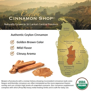 Foto 5 | Foto 5 | Suplemento Ceylon Cinnamon Shop Organic 90 Cápsulas 500 Mg - Venta Internacional.