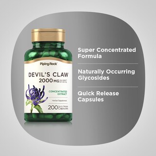 Foto 4 | Foto 4 | Suplemento Piping Rock Devils Claw 2000 Mg 200 Cápsulas - Venta Internacional.
