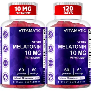 Foto 1 | Foto 1 | Suplemento Vitamático: Gomitas De Melatonina, 10 Mg, Paquete De 2, 120 Veganas - Venta Internacional.