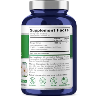 Foto 2 | Foto 2 | Suplemento De Extracto De Hoja Monnieri De Bacopa De Nusapure De 20,000 Mg - Venta Internacional.