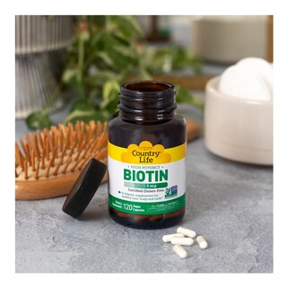 Foto 5 | Foto 5 | Suplemento Country Life De Biotina De Alta Potencia, 5 Mg, 120 Cápsulas Veganas - Venta Internacional.