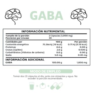 Foto 6 | Foto 6 | Suplemento Alimenticio Beyond Vitamins Gaba 1000 Mg Aminoacidos 60 Cápsulas