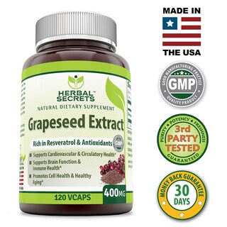 Foto 4 | Foto 4 | Suplemento De Extracto De Semilla De Uva Herbal Secrets 400 Mg 120 Cápsulas - Venta Internacional.