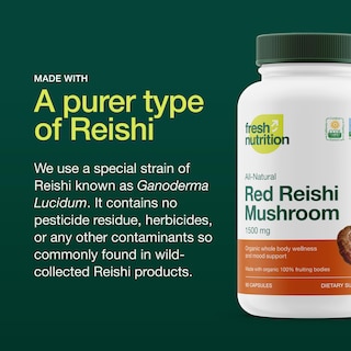 Foto 3 | Foto 3 | Suplemento Fresh Nutrition, Hongo Reishi, 1500 Mg, 90 Cápsulas - Venta Internacional.