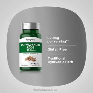 Foto 4 | Foto 4 | Suplemento Piping Rock Ashwagandha 920 Mg 120 Cápsulas - Venta Internacional.