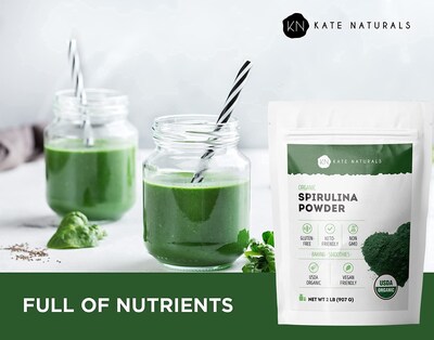 Foto 5 | Foto 5 | Suplemento Superalimenticio De Espirulina Orgánica Kate Naturals, 2 Libras - Venta Internacional.