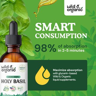 Foto 4 | Foto 4 | Tintura De Hoja De Albahaca Sagrada Silvestre Y Orgánica, 60 Ml, Sin Alcohol - Venta Internacional.