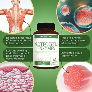Foto 3 | Foto 3 | Suplemento De Enzimas Proteolíticas Amvilab Tripsina Y Quimotripsi - Venta Internacional.