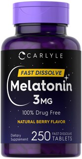 Foto 1 | Foto 1 | Suplemento De Melatonina Carlyle, 3 Mg, De Disolución Rápida, 250 Comprimidos - Venta Internacional.