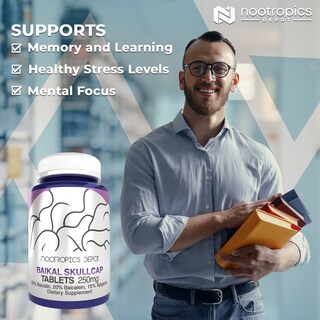 Foto 3 | Foto 3 | Suplemento De Extracto De Escutelaria De Baikal De Nootropics Depot 250 Mg X60 - Venta Internacional.