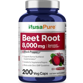 Foto 1 | Foto 1 | Suplemento Nusapure De Raíz De Remolacha De 8000 Mg Con Pimienta Negra, 200 Cápsulas - Venta Internacional.