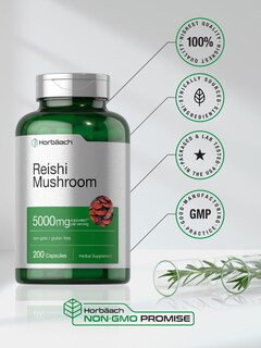 Foto 6 | Foto 6 | Suplemento Horbaach, Cápsulas De Hongos Reishi, 5000 Mg, 200 Unidades - Venta Internacional.
