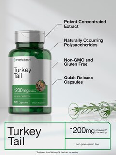 Foto 4 | Foto 4 | Suplemento Horbaach, Cola De Pavo, Hongos, 1200 Mg, 120 Cápsulas - Venta Internacional.