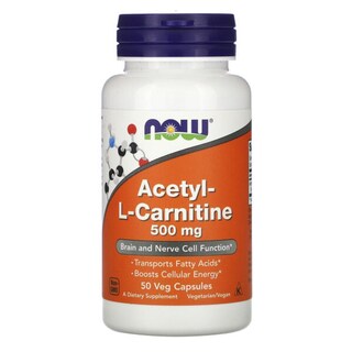 Foto 1 | Foto 1 | Carnitina Now Acetil L-carnitina 500 Mg 50 Cápsulas