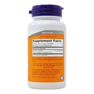 Foto 2 | Foto 2 | Carnitina Now Acetil L-carnitina 500 Mg 50 Cápsulas