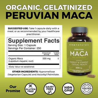 Foto 2 | Foto 2 | Suplemento Viva Naturals De Raíz De Maca Peruana 250 Cápsulas 500 - Venta Internacional.