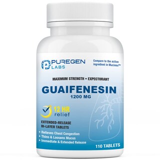 Foto 1 | Foto 1 | Mucus Relief Puregen Labs, Guaifenesina, 1200 Mg, Liberación En 12 Horas - Venta Internacional.