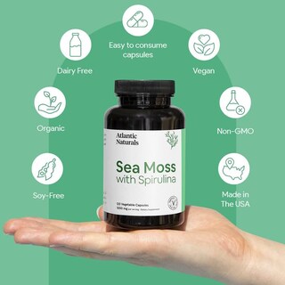 Foto 4 | Foto 4 | Suplemento De Musgo Marino De Atlantic Naturals Con Espirulina 1000 Mg - Venta Internacional.