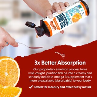 Foto 4 | Foto 4 | Suplemento De Aceite De Pescado Total Omega 3 De Barlean's, 710 Ml, Crema De Naranja - Venta Internacional.