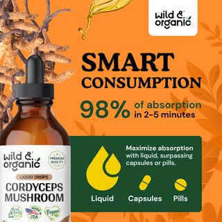Foto 3 | Foto 3 | Suplemento Orgánico Y Salvaje Para Cordyceps Sinensis, 118 Ml, Vegano - Venta Internacional.