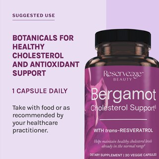 Foto 5 | Foto 5 | Suplemento Reserveage Bergamot Cholesterol Support 30 Cápsulas - Venta Internacional.