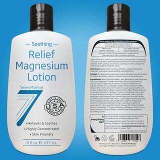 Foto 7 | Foto 7 | Loción De Magnesio Seven Minerals Soothing Relief 240 Ml - Venta Internacional.