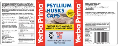 Foto 2 | Foto 2 | Suplemento Yerba Prima Psyllium Husk Caps 180 Cápsulas (x2) - Venta Internacional.