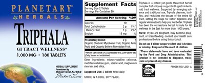 Foto 4 | Foto 4 | Suplemento Limpiador Interno Triphala 1000 De Planetary Herbals - Venta Internacional.