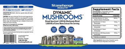 Foto 5 | Foto 5 | Suplemento Stonehenge Health Dynamic Mushrooms 60 Cápsulas - Venta Internacional.