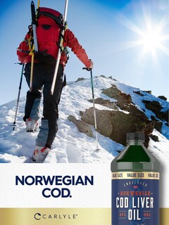 Foto 6 | Foto 6 | Suplemento De Aceite De Hígado De Bacalao Noruego Carlyle, 480 Ml, Paquete De 3 - Venta Internacional.