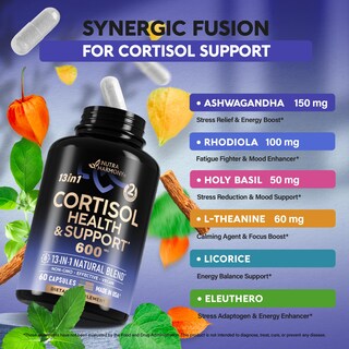 Foto 4 | Foto 4 | Suplemento Cortisol Balance de 600 mg 60 Cápsulas Suministro para 2 Meses - Venta Internacional