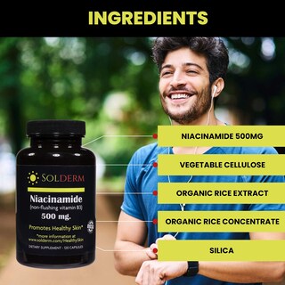 Foto 6 | Foto 6 | Suplemento Solderm Niacinamida 500 Mg De Vitamina B3 120 Cápsulas - Venta Internacional.