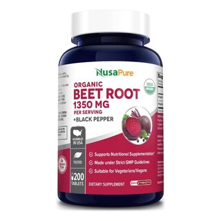 Foto 1 | Foto 1 | Suplemento De Raíz De Remolacha Nusapure 1350 Mg 200 Tabletas Orgánicas - Venta Internacional.