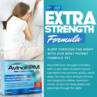 Foto 2 | Foto 2 | Sleep Aid Avinol Pm Extra Strength Natural 30 Comprimidos - Venta Internacional.