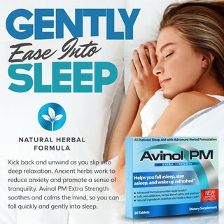 Foto 3 | Foto 3 | Sleep Aid Avinol Pm Extra Strength Natural 30 Comprimidos - Venta Internacional.