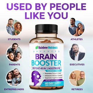 Foto 7 | Foto 7 | Suplemento Brain Booster Rainbow Nutrients 41 En 1, 120 V, Cápsula - Venta Internacional.