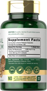 Foto 2 | Foto 2 | Suplemento Carlyle, Cápsulas De Hongos De Cola De Pavo, 1200 Mg - Venta Internacional.