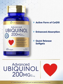 Foto 3 | Foto 3 | Suplemento Carlyle Ubiquinol 200 Mg 60 Cápsulas Blandas De Coq10 - Venta Internacional.