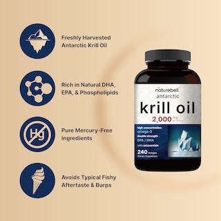 Foto 3 | Foto 3 | Suplemento De Aceite De Krill Antártico Natubell 2000 Mg 240 Cápsulas Blandas - Venta Internacional.
